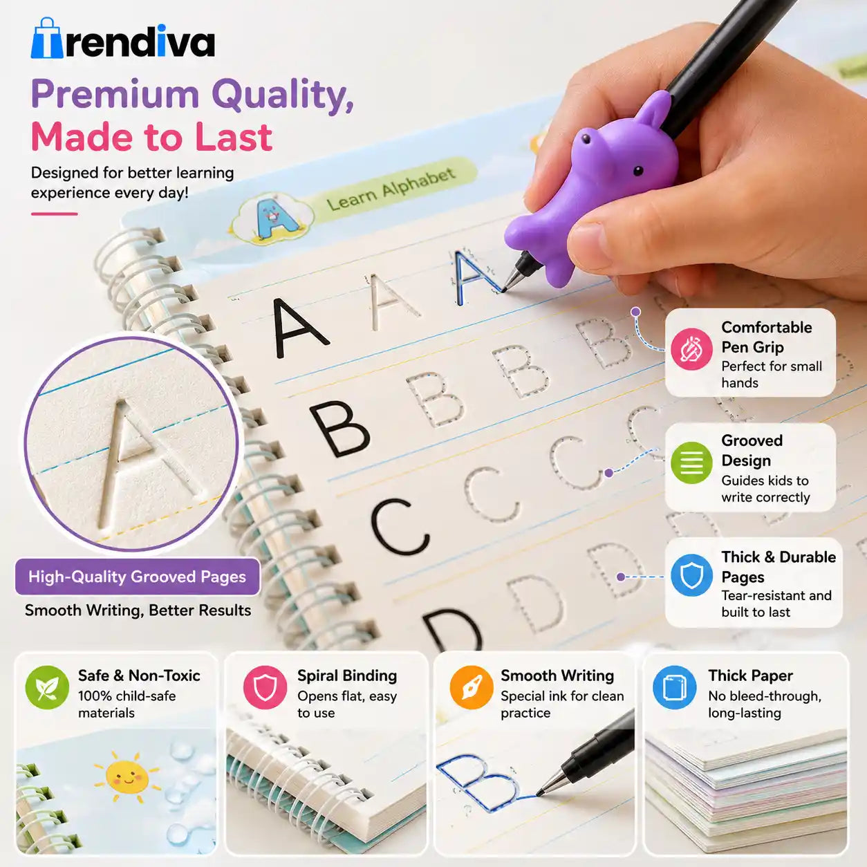 Auto Erase Copy Books for Kids
