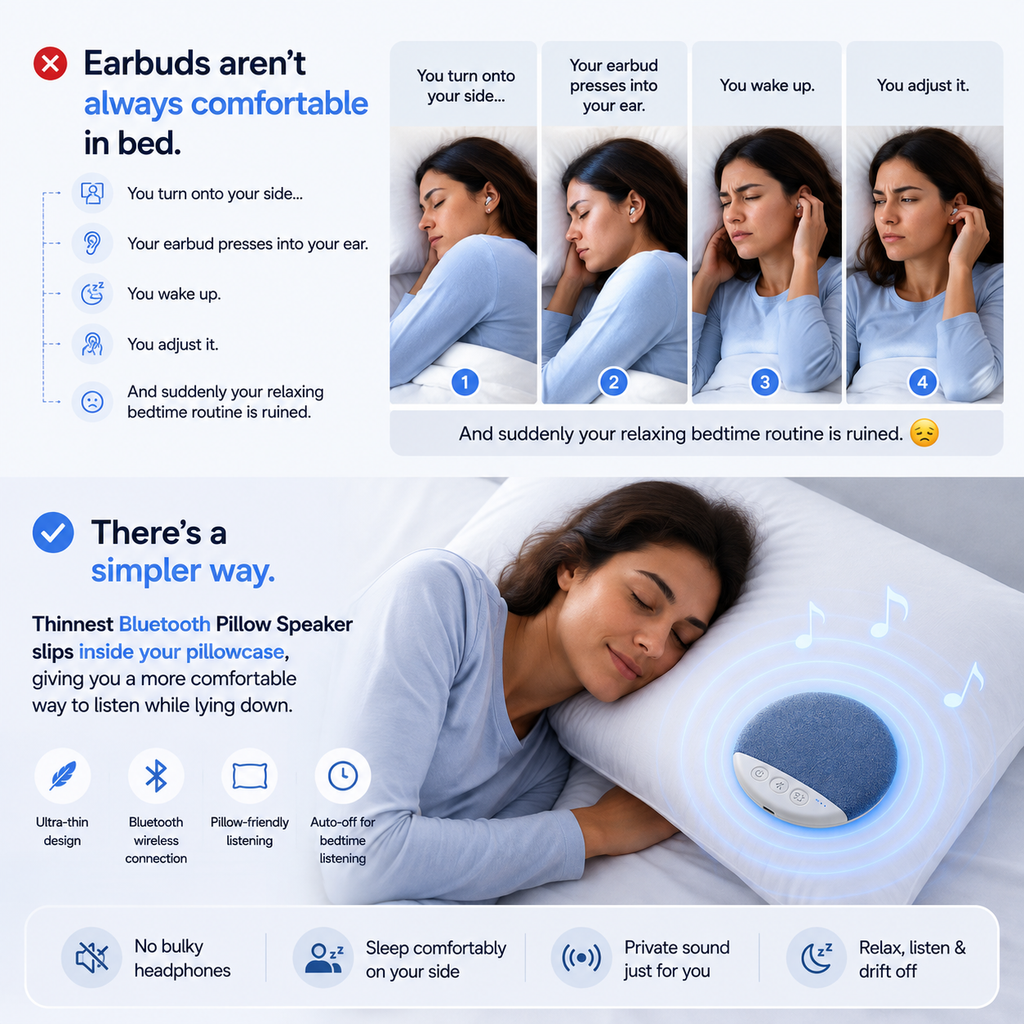 Thinnest Bluetooth Pillow Speaker